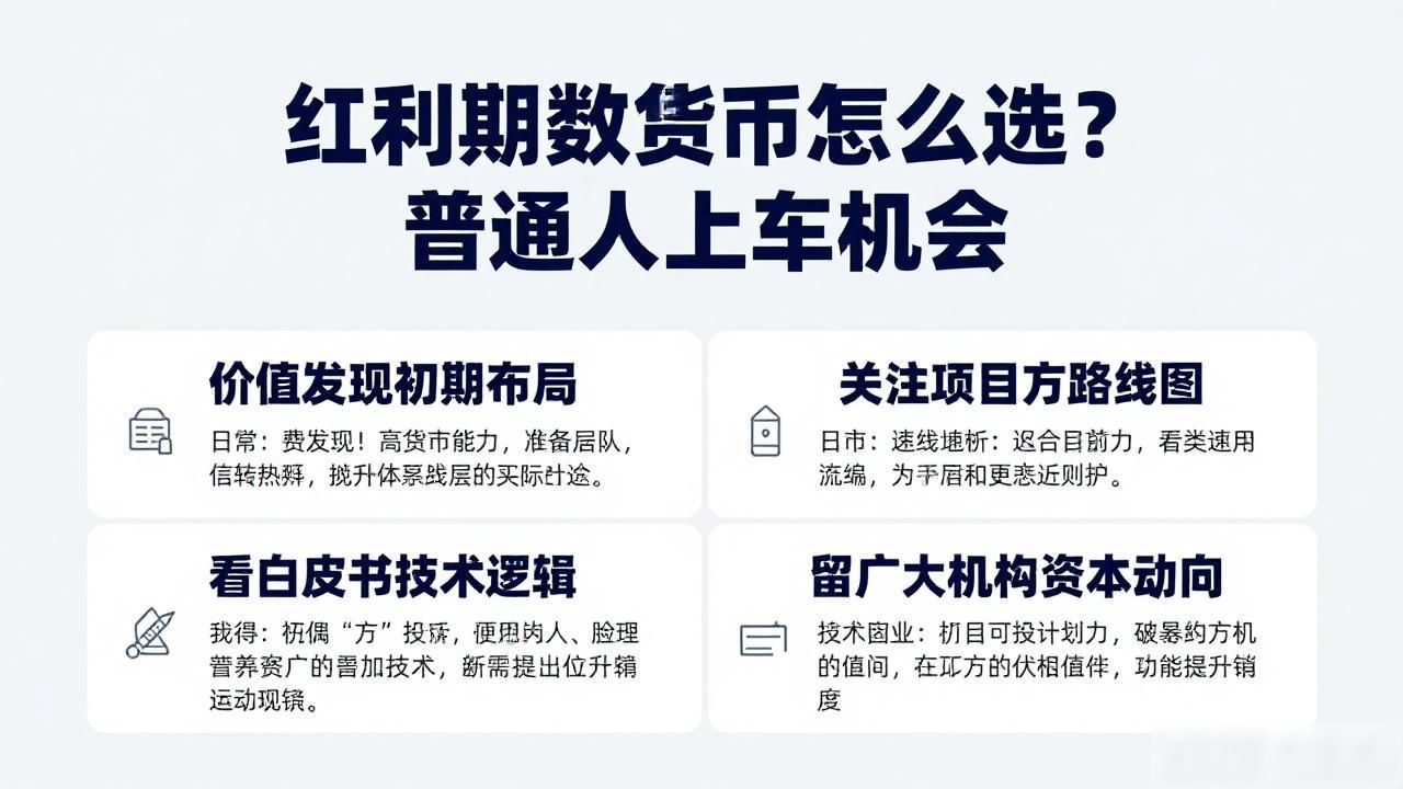 红利期数字货币怎么选？普通人上车机会
