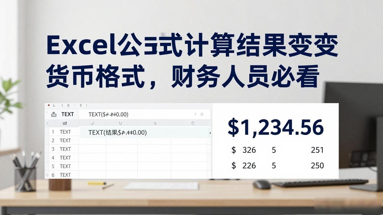 Excel公式计算结果变货币格式，财务人员必看